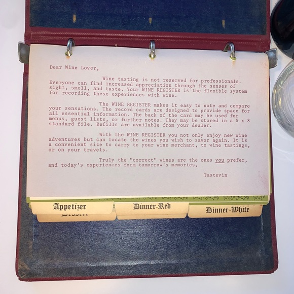 Vintage Tastevin Wine Register Book - Picture 5 of 14